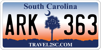 SC license plate ARK363