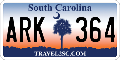 SC license plate ARK364