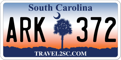 SC license plate ARK372