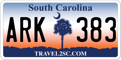 SC license plate ARK383
