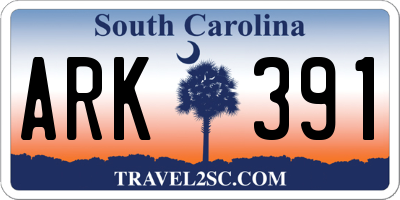 SC license plate ARK391