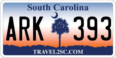 SC license plate ARK393