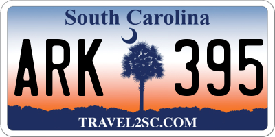 SC license plate ARK395