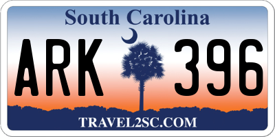 SC license plate ARK396