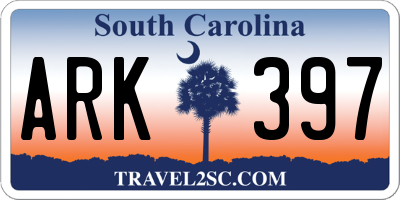 SC license plate ARK397