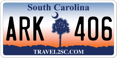 SC license plate ARK406