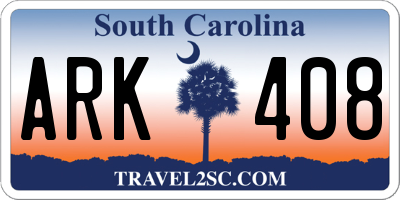 SC license plate ARK408