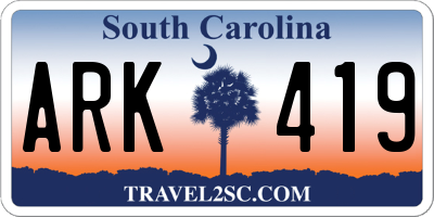 SC license plate ARK419