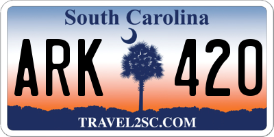 SC license plate ARK420