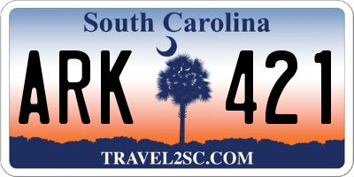 SC license plate ARK421