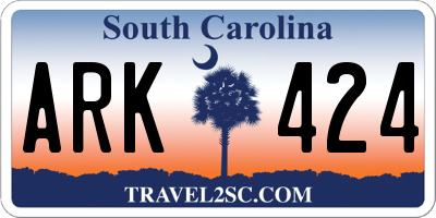 SC license plate ARK424