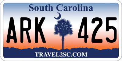 SC license plate ARK425
