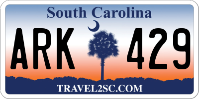 SC license plate ARK429