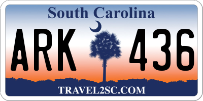 SC license plate ARK436
