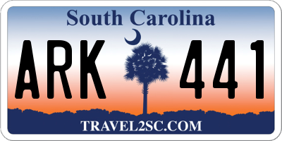 SC license plate ARK441