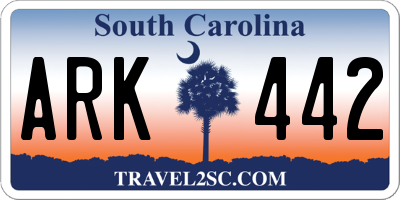 SC license plate ARK442