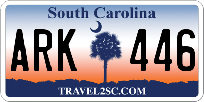 SC license plate ARK446