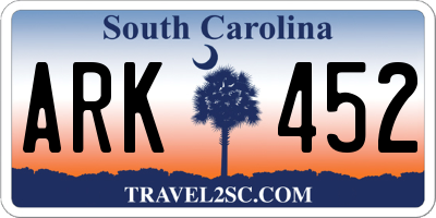 SC license plate ARK452