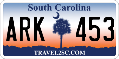 SC license plate ARK453