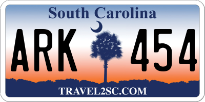 SC license plate ARK454