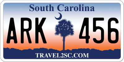 SC license plate ARK456