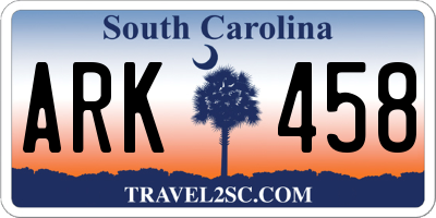 SC license plate ARK458