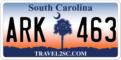 SC license plate ARK463