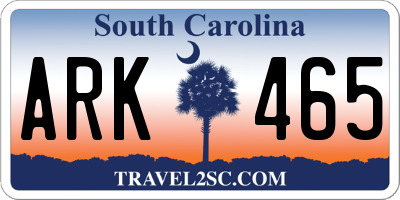 SC license plate ARK465