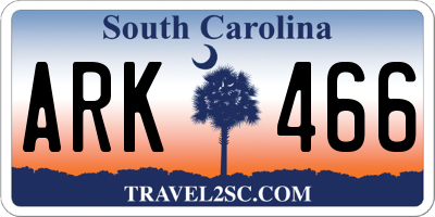 SC license plate ARK466