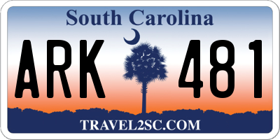 SC license plate ARK481
