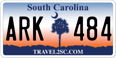 SC license plate ARK484