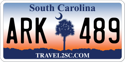 SC license plate ARK489