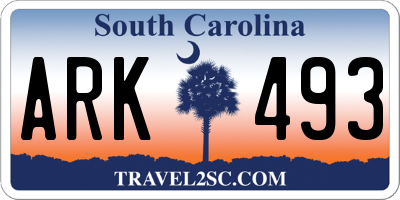 SC license plate ARK493