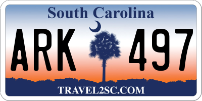 SC license plate ARK497