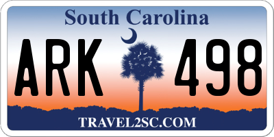 SC license plate ARK498
