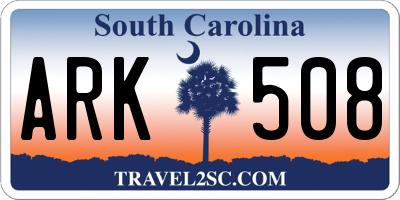SC license plate ARK508