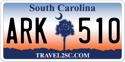 SC license plate ARK510