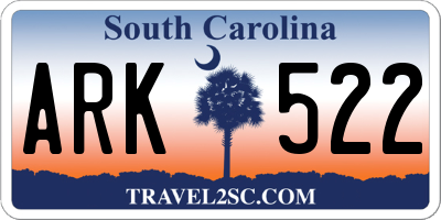 SC license plate ARK522
