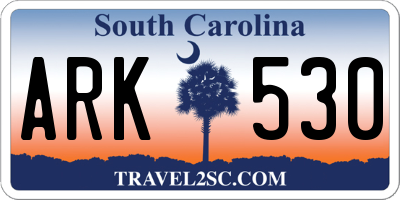 SC license plate ARK530
