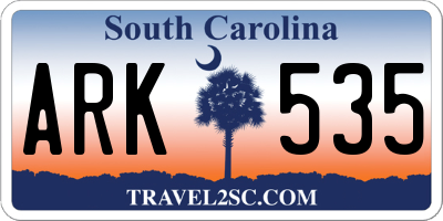 SC license plate ARK535