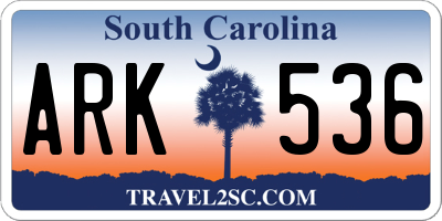 SC license plate ARK536
