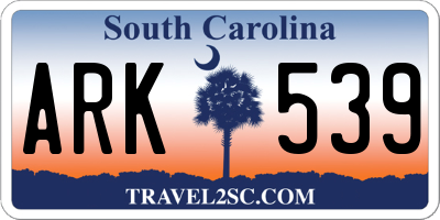 SC license plate ARK539