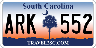 SC license plate ARK552