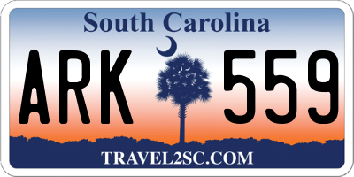 SC license plate ARK559