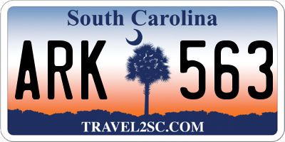 SC license plate ARK563