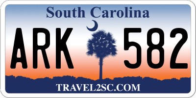 SC license plate ARK582