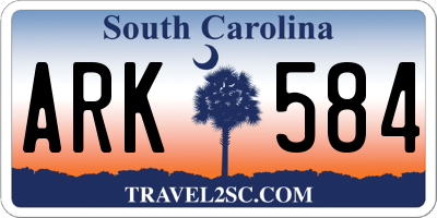 SC license plate ARK584