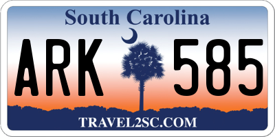 SC license plate ARK585