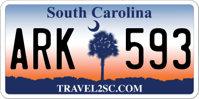 SC license plate ARK593