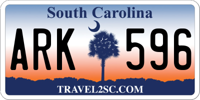 SC license plate ARK596